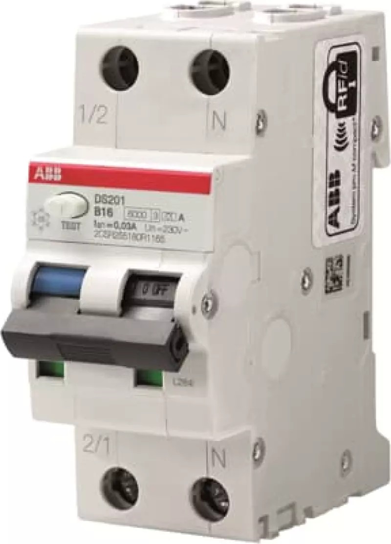   () ABB DS200 - 2P - 10A - AC - 30mA -  C - 6kA