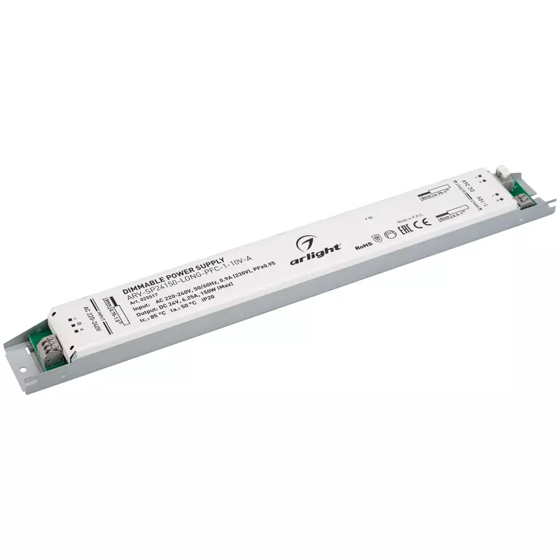   ARV-SP24150-LONG-PFC-1-10V-A (24V, 6.25A, 150W)