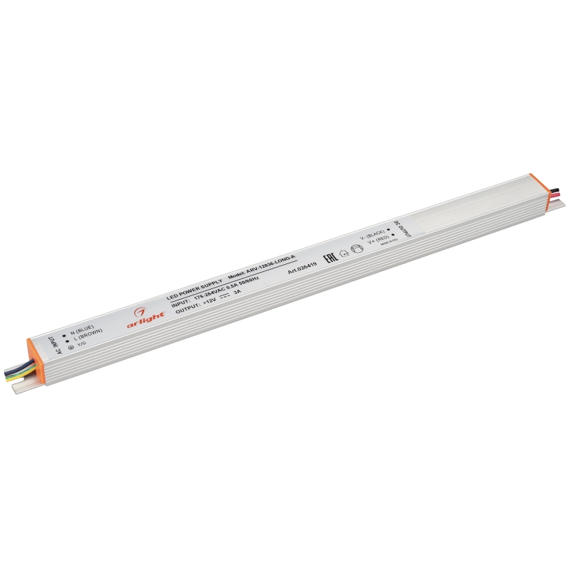   ARV-12036-LONG-A (12V, 3A, 36W)