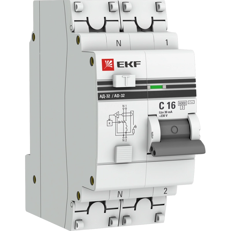   () EKF PROxima -32 - 1P+N - 16A - AC - 300mA -  C - 6kA 