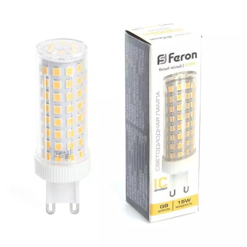   Feron G9 15W 2700K  LB-437 38212