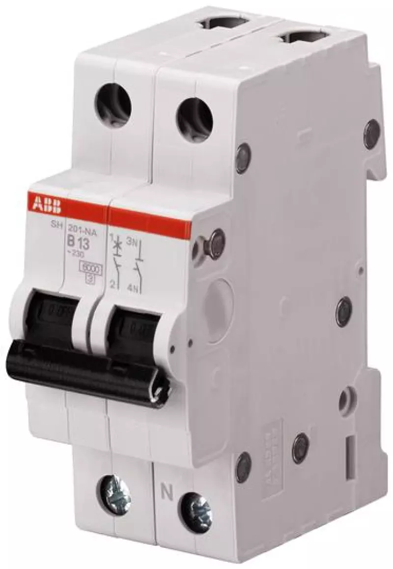   ABB SH201 - 1P+N - 1.6A - C - 6kA - 2M