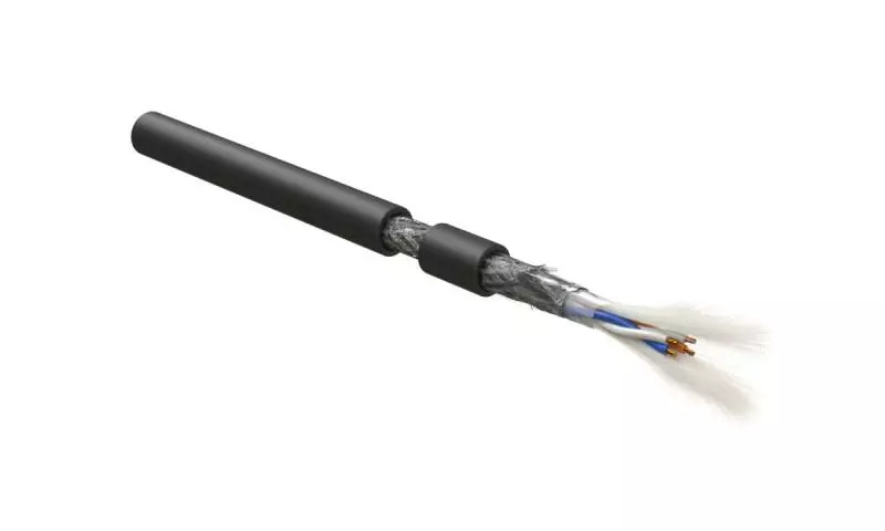 Hyperline RS-SF-2x2x22/7-PVC-BK (500 )   RS-485,  SF/UTP, 2  24 AWG, 220,61 ,   (patch) 70.20 , PVC, -40C - +80C, 