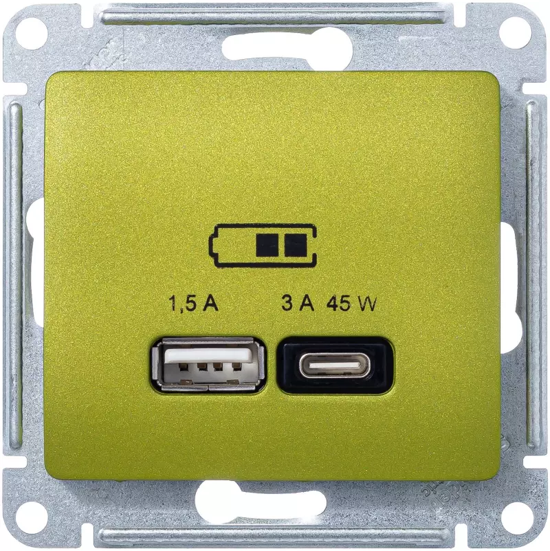   USB Schneider, USB-A + USB-C, 45 ()