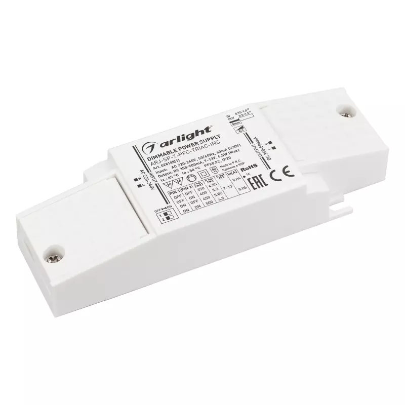   ARJ-SP-7-PFC-TRIAC-INS (7W, 7-13V, 0.35-0.5A) (Arlight, IP20 , 5 )