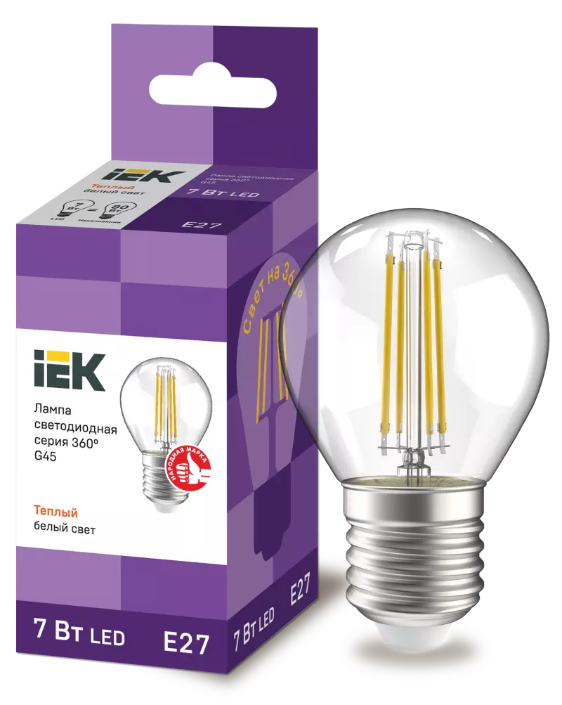  LED G45  . 7 230 3000 E27  360 IEK