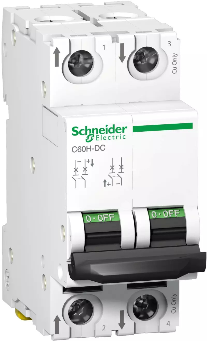   Schneider Acti 9 C60H-DC - DC - 2P - 25A - C - 10kA - 4M - 440