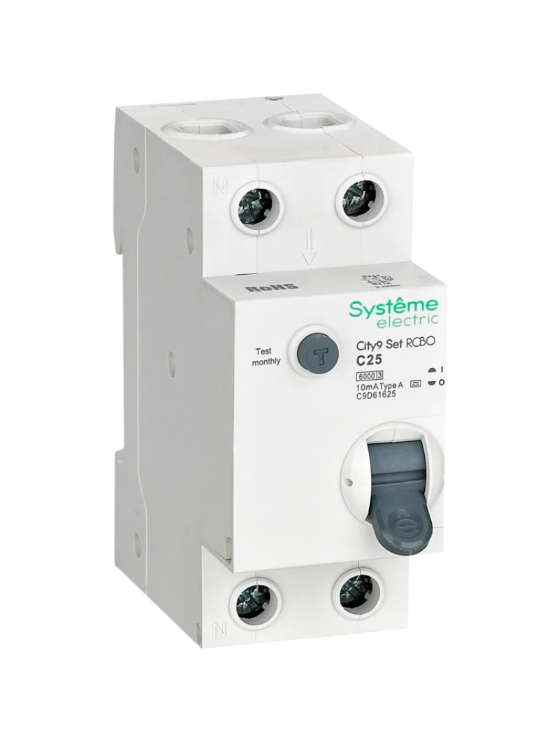   () Systeme City9 Set - 2P - 25A - A - 10mA -  C - 6kA