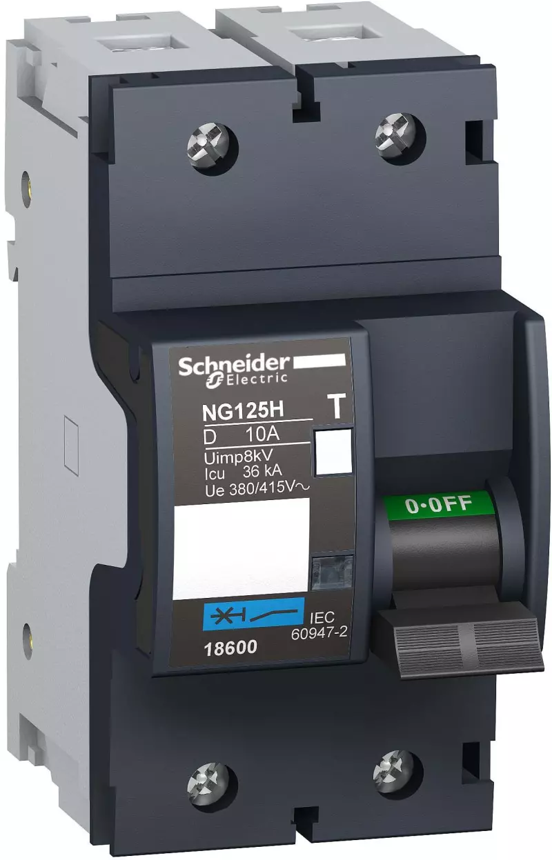   Schneider Acti9 NG125H - 2P - 10A - C - 36kA - 3M