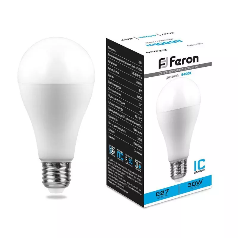   Feron E27 30W 6400K  LB-130 38196