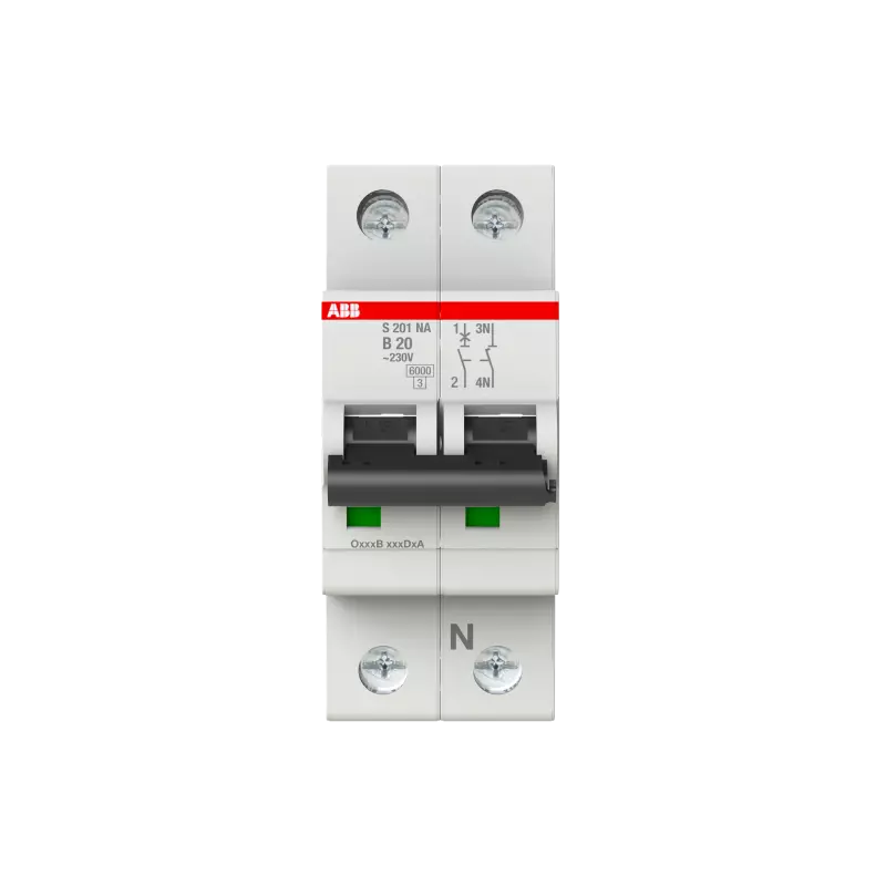   ABB S201 NA - 1P+N - 20A - B - 10kA - 2M