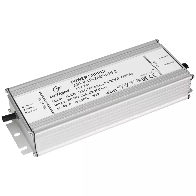   ARPV-UH24480-PFC (24V, 20A, 480W)