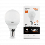  Gauss LED Elementary Globe 10W E14 2700K 1/10/100