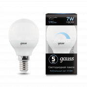  Gauss LED Globe-dim E14 7W 4100  1/10/100