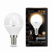  Gauss LED Globe E14 9.5W 3000K 1/10/50