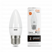  Gauss LED Elementary Candle 6W E27 2700K 1/10/50