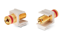 Hyperline KJ1-BP/RD-HG-WH   Keystone Jack   Binding Post (), Hex. type, gold plated, ROHS, 