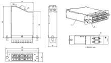 Hyperline FO-CSS-W120H32-9-2MTPM-24LC-BL -  MTP (), 120x32 , 24LC  ( ), 24 , OS2, 10Gig