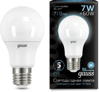  Gauss LED A60 E27 7W 4100K