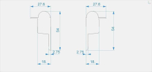  Deko-Light End Cap R-EL-03-10 Set 2 pcs