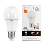  Gauss LED Elementary A60 12W E27 2700K 2/50