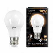  Gauss LED A60 10W E27 3000K 1/10/50