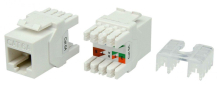 Hyperline KJ8-8P8C-C6A-180-WH  Keystone Jack RJ-45(8P8C),  6a (10G),  180 , 