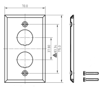 Hyperline FP-IE-U-2-SL    2-  , IP67,  