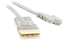 Hyperline PC-110-RJ45-4P-C5e-1M-LSZH-GY - 110  - RJ-45, 4 , Cat.5e, LSZH, 1 , 