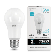  Gauss Elementary LED A60 15W E27 4100K 1/10/40