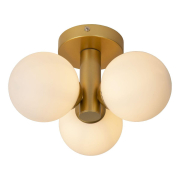 Lucide TRUDY Flush   Bathroom ? 28 cm 3xG9 IP44 Matt Gold / Brass