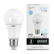  Gauss Elementary LED A60 20W E27 6500K 1/10/40