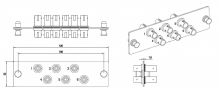 Hyperline FO-FPM-W120H32-6ST-MM   FO-19BX  6 ST , 6 ,  OM2/OM3/OM4, 120x32 